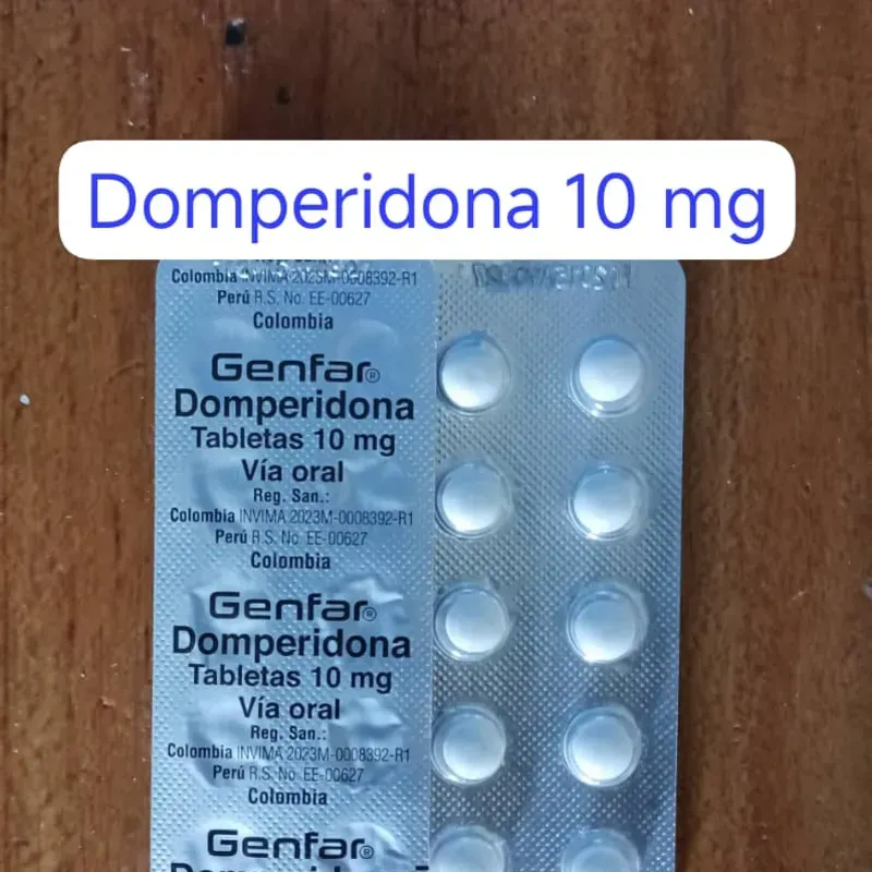 Domperidona de 10 mg de 10 Tabletas