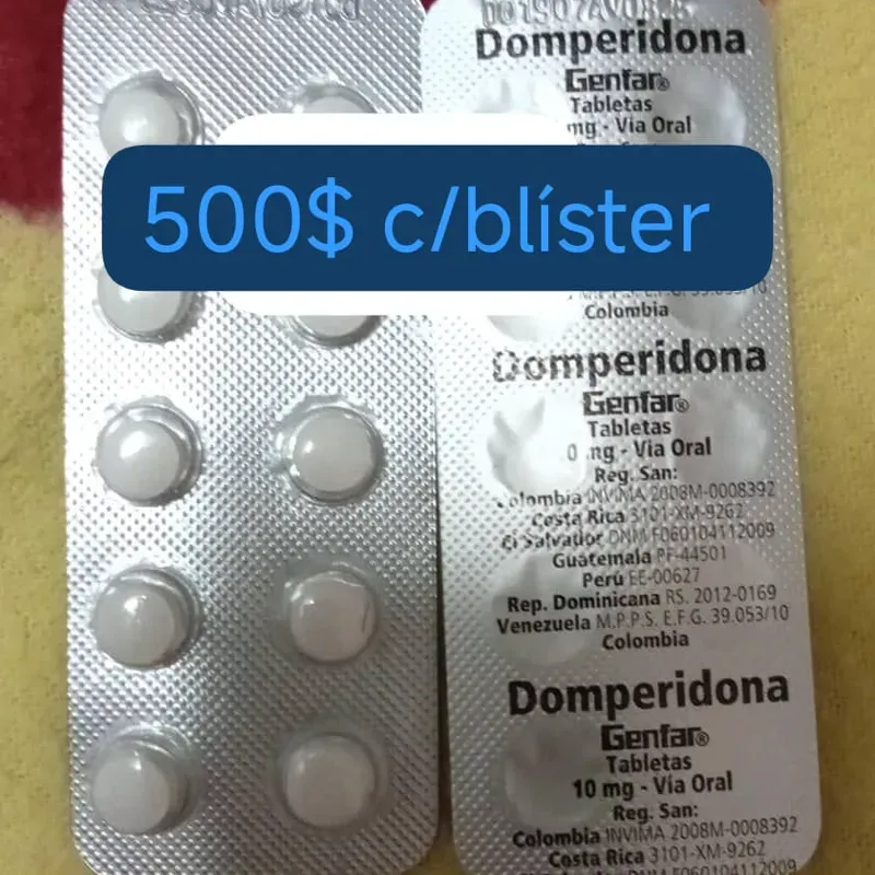 Domperidona de 10 mg de 10 Tabletas 