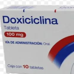 Doxiciclina de 100 mg de 10 cápsulas o tabletas 