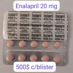 Enalapril de 20 mg de 10 Tabletas 