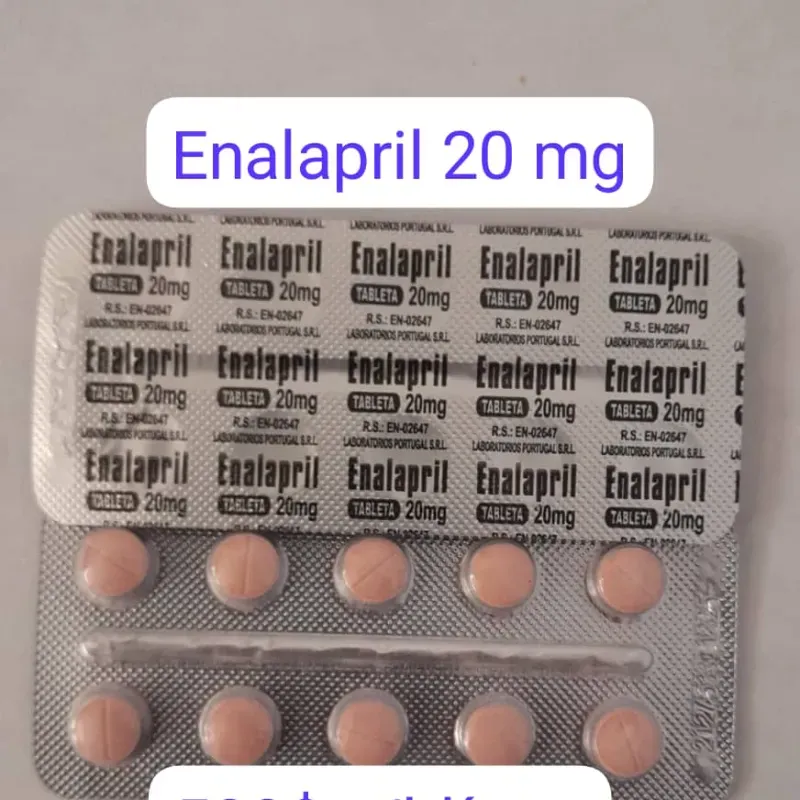 Enalapril de 20 mg de 10 Tabletas 