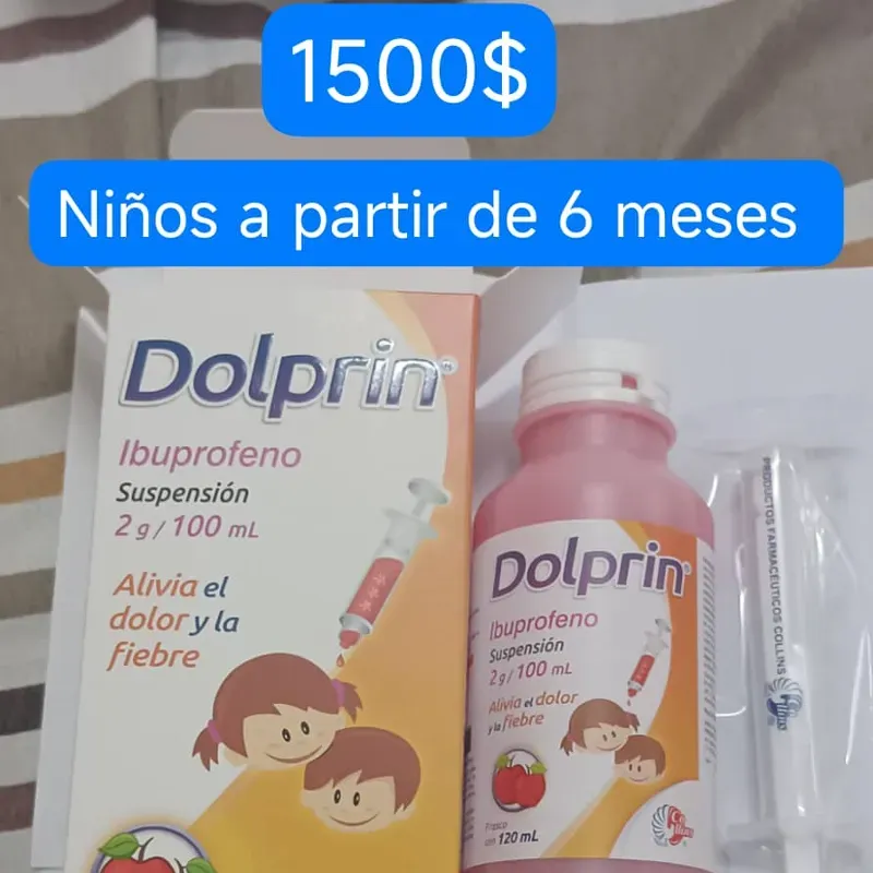 Ibuprofeno 2g /100mL Frasco con 120 mL y dosificador oral (A partir de 6 meses en adelante)