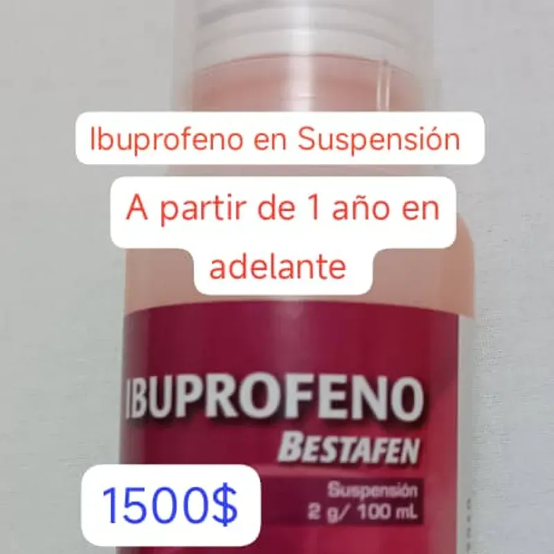 Ibuprofeno Suspensión 2g/100 mL Frasco con 120 mL y vaso dosificador de 20 mL (A partir de 1 año en adelante)