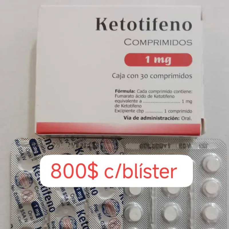 Ketotifeno de 1 mg de 15 Tabletas 