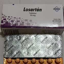 Losartán de 50 mg Caja con 30 Tabletas 