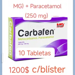 Metocarbamol (400 mg) + Paracetamol (350) de 10 tabletas 