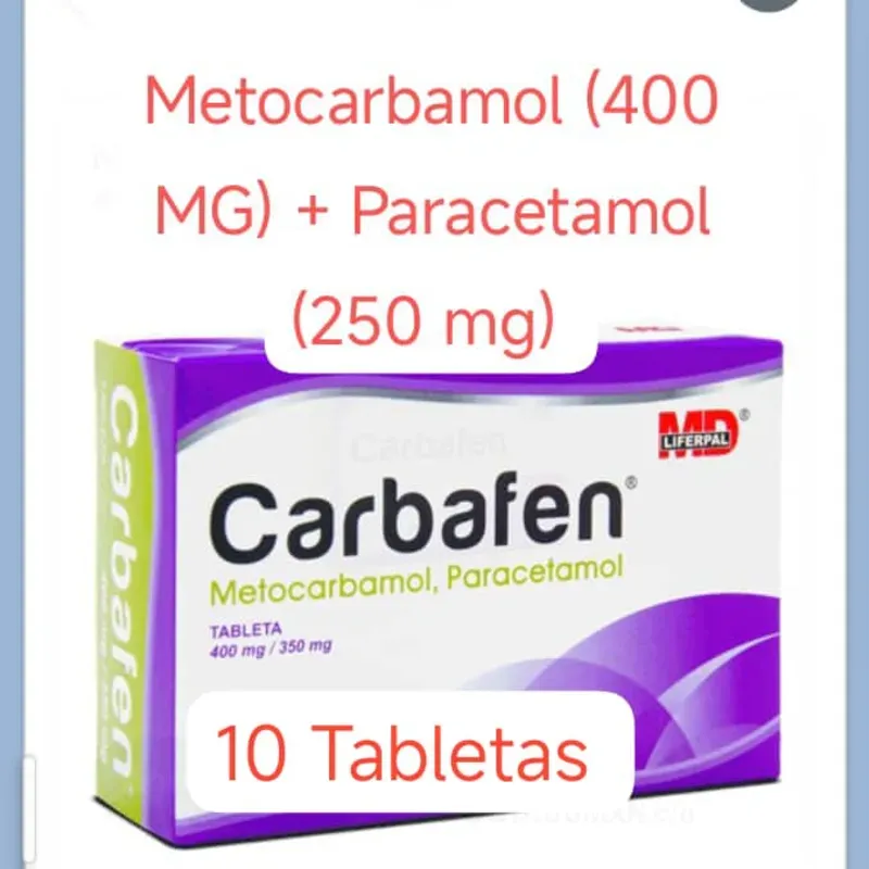 Metocarbamol (400 mg) + Paracetamol (350) de 10 tabletas