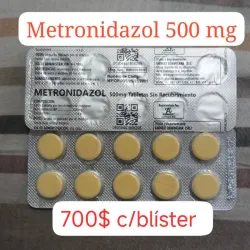 Metronidazol de 500 mg de 10 Tabletas 