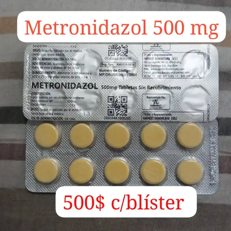 Metronidazol de 500 mg de 10 Tabletas 