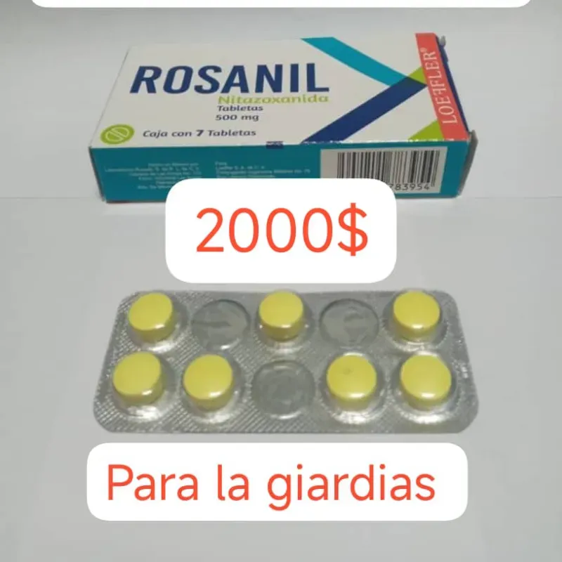 Nitazoxamida de 500 mg Caja con 7 Tabletas (Para mayores de 6 años)