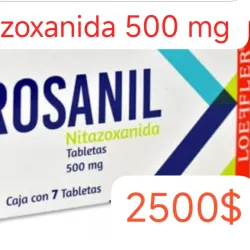 Nitazoxamida de 500 mg Caja con 7 Tabletas (Para mayores de 6 años)