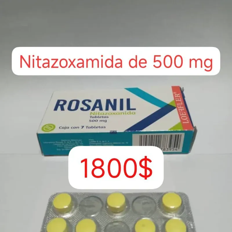 Nitazoxamida de 500 mg Caja con 7 Tabletas (Para mayores de 6 años)