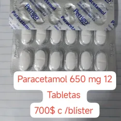 Paracetamol de 650 mg 12 Tabletas 