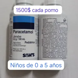 Paracetamol Pediátrico Jarabe 3.2g / 100 mL Frasco con 120 mL y vaso dosificador (Niños de 0 a 5 años)