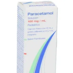 Paracetamol Solución 100 mg / mL Sabor Frambuesa Pediátrico Frasco con 15 mL (De 0 a 12 años)