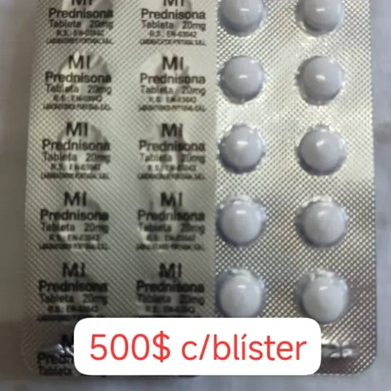 Prednisona de 20 mg de 10 Tabletas 