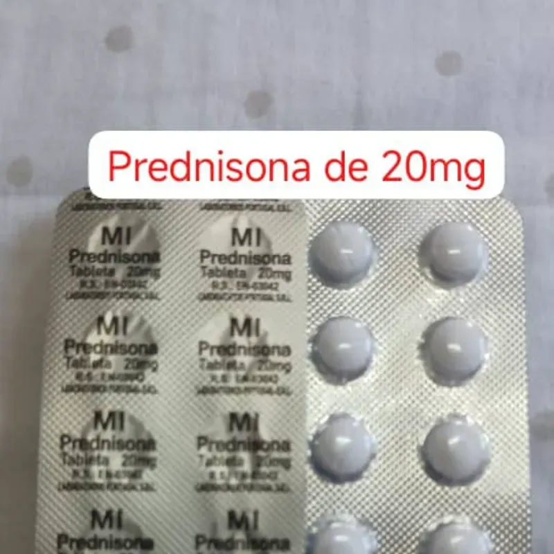 Prednisona de 20 mg de 10 Tabletas 
