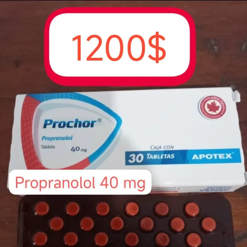 Propranolol de 40 mg Caja con 1 Blíster de 30 Tabletas 