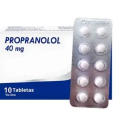Propranolol de 40 mg de 10 tabletas 