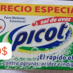 Sal de Picot Sabor Uva Caja con 12 Sobres (Para Adultos)