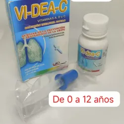 VI-DEA-C Vitaminas A, D y C Solución Infantil Gotas 👀De 0 a 12 años👀 Caja con frasco con 25 mL y gotero graduado a 0.3 y 0.6 mL (De 0 a 12 año)