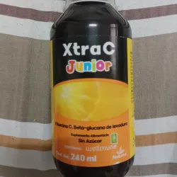 X Tra C Junior (Vitamina C, Beta - Glucano de Levadura) Suplemento Alimenticio Sin Azúcar de 240 mL