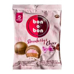 Bombones de Chocolate y Fresa Bon o Bon