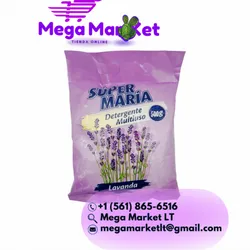 💜Detergente en polvo multiuso de lavanda Súper María (500 g / 1.1 lb)