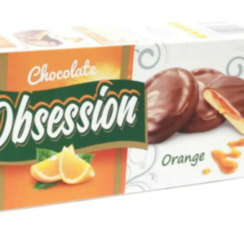 Galletas de Chocolate Rellenas de Crema de Naranja 145 g