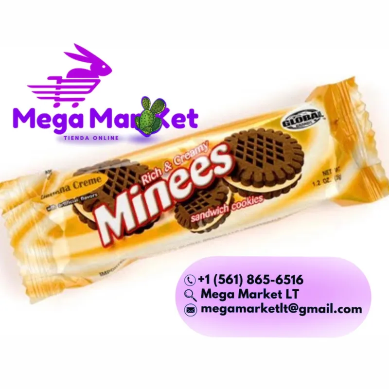 💜Galletitas mine de chocolate con relleno de banana ( 8 x 35g )