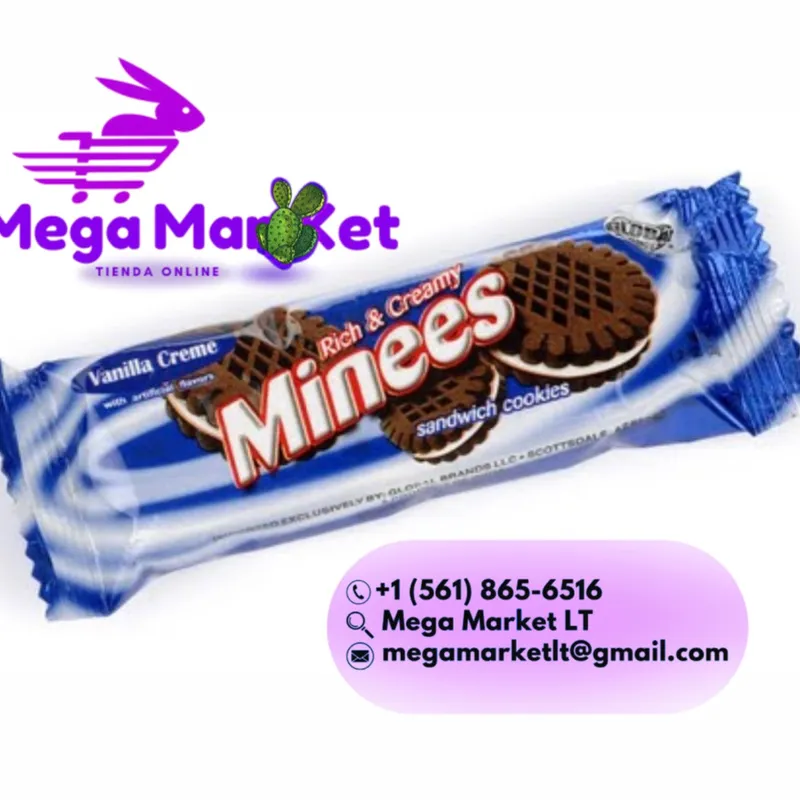 💜Galletitas mine de chocolate con relleno de vainilla ( 8 x 35g )