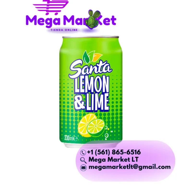 💜Refresco gaseado de limón Santa  ( 12 x 330ml ) 