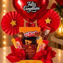 Cesta de regalo feliz cumpleaños 🎀