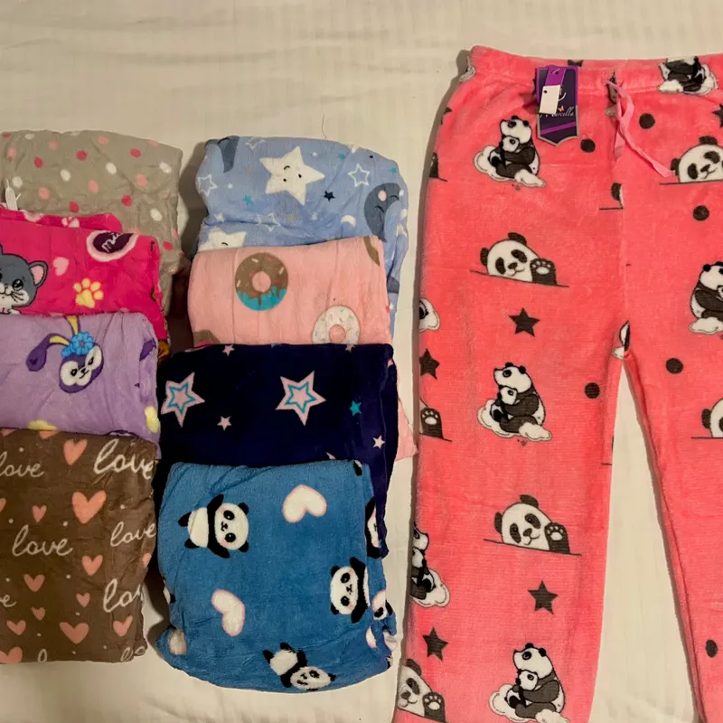 Pantalones Pijama Tela de peluche 