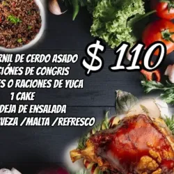 Cena con el sazón cubano 🍖