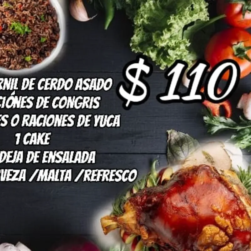 Cena con el sazón cubano 🍖
