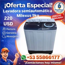 Lavadora semiautomática Milexus