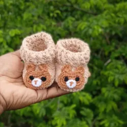 Botitas Tejidas "Osito Cariñoso"