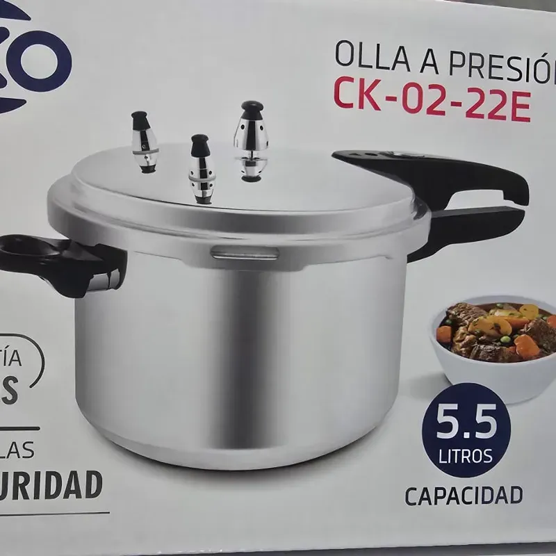 Olla de presión de 3 válvulas 