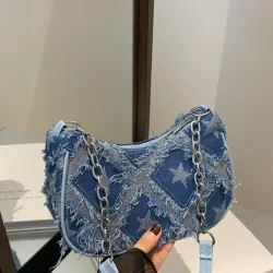 Cartera mezclilla estrella 