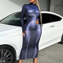 Vestido mangas largas