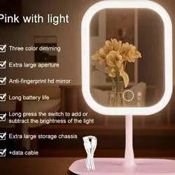 Espejo de maquillaje led recargable 🩷