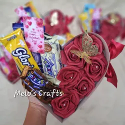 Caja en forma de corazon sin tapa