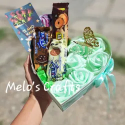 Caja en forma de corazon sin tapa