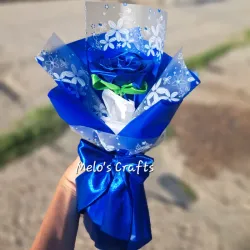 Rosa eterna azul fuerte💙