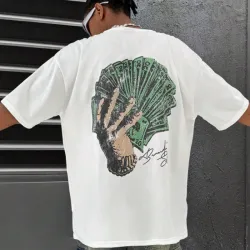 Pullover Blanco de Hombre con Dibujo