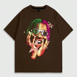 Pullover de Hombre Marron con Dibujo