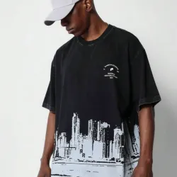 Pullover Negro de Hombre Con Dibujos