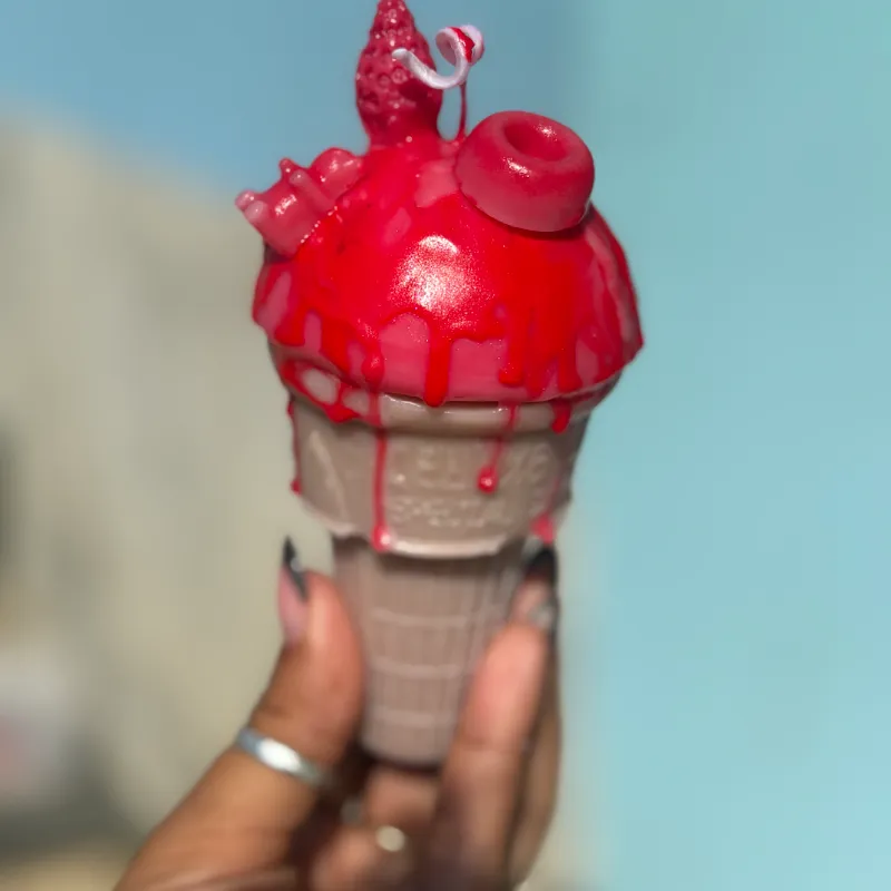 Barquillo con helado