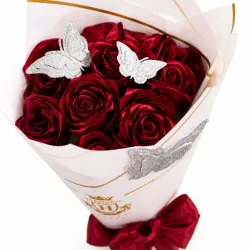 Ramo rojo vino 🍷 10 flores